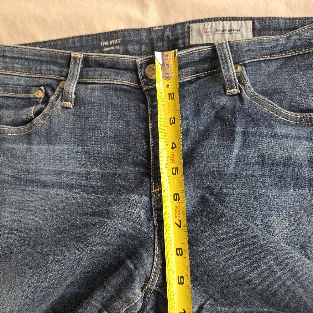 AG Adriano Goldschmied The Stilt Cigarette Jean 32R Medium Blue Wash - Picture 7 of 10